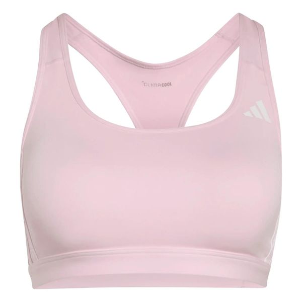 Biustonosz dla kobiet adidas Optime Essentials 3-Stripes. Białe biustonosze sportowe damskie Adidas, bez wzorów, z materiału. Za 141.50 zł.