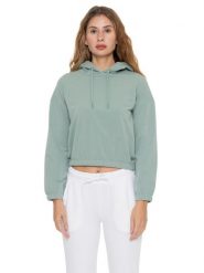 Bluza z kapturem damska Never Without. Białe bluzy sportowe damskie LEONE 1947 APPAREL, m, bez wzorów, bez ramiączek, z kapturem. Za 294.70 zł.