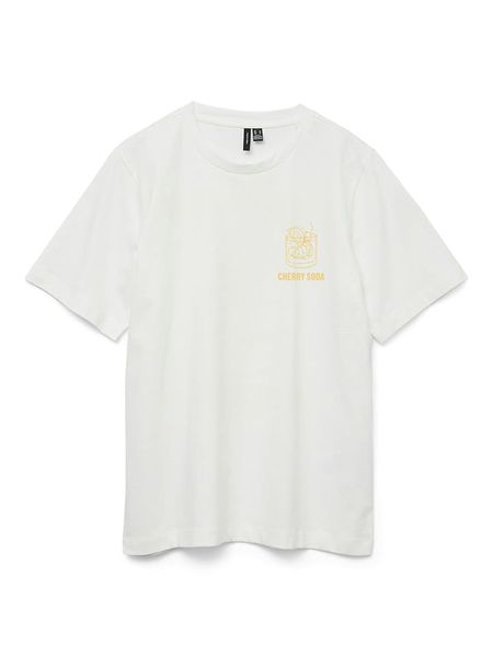 Vero Moda Koszulka w kolorze białym rozmiar: XL. Białe bluzki damskie Vero Moda, xl, bez wzorów, z bawełny, bez kołnierzyka, bez ramiączek. Za 47.99 zł.