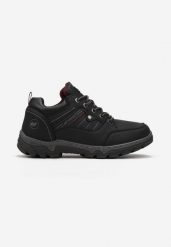 Czarne Buty Trekkingowe ze Sznurowaniem Gometti. Czarne buty trekkingowe męskie Born2be, przed kostkę, bez zapięcia. Za 119.99 zł.