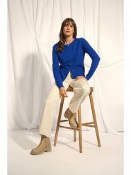 Just Cashmere Kaszmirowy kardigan "Katharine" w kolorze niebieskim rozmiar: XL. Niebieskie kardigany damskie Just Cashmere, xl, bez wzorów, z kaszmiru. Za 348.08 zł.