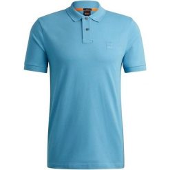 Koszulka polo męska BOSS Passenger Open Blue slim fit niebieska (50507803-486). Niebieskie koszulki polo męskie Boss, m, bez wzorów, bez ramiączek. Za 219.00 zł.