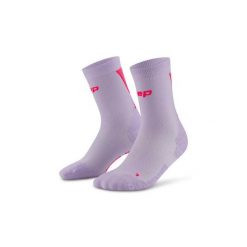 Męskie sportowe skarpety kompresyjne do połowy łydki Ultralight Core Run CEP. Czerwone skarpetki męskie CEP, bez wzorów, z elastanu. Za 74.00 zł.