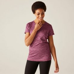 Koszulka sportowa damska Fingal Edition szybkoschnąca. Niebieskie bluzki sportowe damskie Regatta, bez kołnierzyka, bez ramiączek. W wyprzedaży za 88.80 zł.