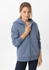 Bluza oversize z kapturem B-LOMY. Niebieskie bluzy z kapturem damskie Volcano, m, z bawełny. Za 179.99 zł.