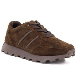 Skórzane półbuty sneakersy platformy brązowy S.Barski. Brązowe półbuty męskie S.BARSKI, ze skóry, bez zapięcia. Za 209.99 zł.