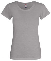 Clique Slub-T Women dopasowany T-shirt 100% bawełna szary – grey. Szare t-shirty damskie CLIQUE, m, bez wzorów, z bawełny, bez kołnierzyka. Za 116.82 zł.