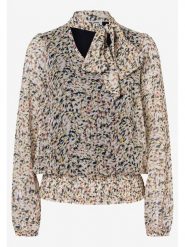 More & More Bluzka w kolorze beżowym ze wzorem rozmiar: 44. Brązowe bluzki damskie MORE & MORE, bez wzorów, bez kołnierzyka, bez ramiączek. Za 175.26 zł.