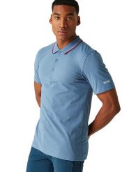 Regatta Funkcyjna koszulka polo "Forley" w kolorze niebieskim rozmiar: 3XL. Niebieskie koszulki polo męskie Regatta, xl, bez wzorów, z bawełny, bez ramiączek. Za 51.95 zł.