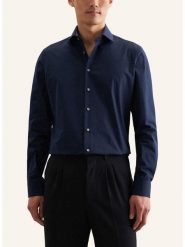 Seidensticker Koszula - Slim fit - w kolorze granatowym rozmiar: 40. Niebieskie koszule męskie Seidensticker, bez wzorów, z bawełny, bez kołnierzyka, bez ramiączek. Za 122.96 zł.