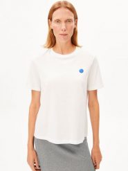 ARMEDANGELS Koszulka - Lualaa Embro Kobiety Bawełna biały, XS. Białe t-shirty damskie ARMEDANGELS, uniwersalny, z aplikacjami, z bawełny, bez kołnierzyka. Za 139.95 zł.