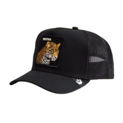 Czapka z daszkiem Goorin Bros. Leopard Pantera V2 Trucker - 101-1447. Czarne czapki męskie Goorin Bros, bez wzorów, sportowe. Za 199.00 zł.