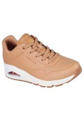 Obuwie Sportowe Damskie Stand On Air. Brązowe buty sportowe na co dzień damskie Skechers, bez wzorów, z materiału. Za 259.99 zł.