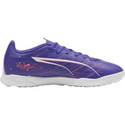 Buty piłkarskie męskie Puma Ultra 5 Play TT. Niebieskie buty sportowe na co dzień męskie Puma, z materiału, bez zapięcia, do piłki nożnej. Za 189.99 zł.