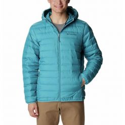 Kurtka Turystyczna Puchowa Męska Columbia Lake 22 Down Hooded Jacket. Zielone kurtki męskie Columbia, m, bez wzorów, z puchu, sportowe, bez kaptura. W wyprzedaży za 420.90 zł.