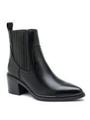 Sixth Sens Botki w kolorze czarnym rozmiar: 39. Czarne botki damskie Sixth Sens, eleganckie, bez obcasa, bez zapięcia. Za 221.88 zł.