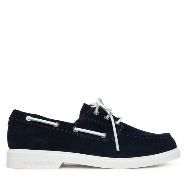 Półbuty KARL LAGERFELD. Niebieskie półbuty męskie Karl Lagerfeld, bez zapięcia. Za 969.99 zł.