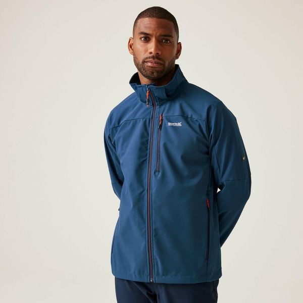 Arana męski softshell przeciwdeszczowy. Niebieskie kurtki softshell damskie Regatta, m, bez wzorów, z materiału, bez kaptura. W wyprzedaży za 289.85 zł.