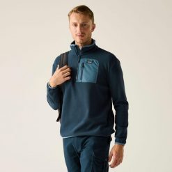 Męska bluza polarowa Frankie Half Zip. Niebieskie bluzy z kapturem męskie Regatta, m, z polaru. Za 111.99 zł.