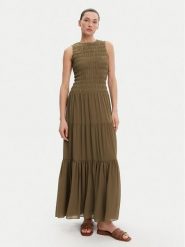 MICHAEL Michael Kors Sukienka letnia MS582VF7R3 Khaki Regular Fit. Brązowe sukienki damskie MICHAEL Michael Kors, na lato, xs, bez wzorów, z syntetyku, bez kołnierzyka, bez ramiączek. Za 1,219.00 zł.