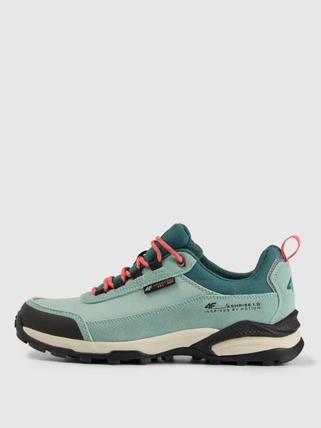 4F Niskie buty trekkingowe HILLBORN z elementami zamszowymi damskie - turkusowe 40. Niebieskie obuwie trekkingowe damskie 4f. Za 349.99 zł.