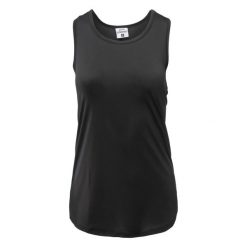 Damski tank top Martes Essentials Amio. Czarne topy damskie MARTES ESSENTIALS, bez wzorów, bez ramiączek. Za 41.08 zł.