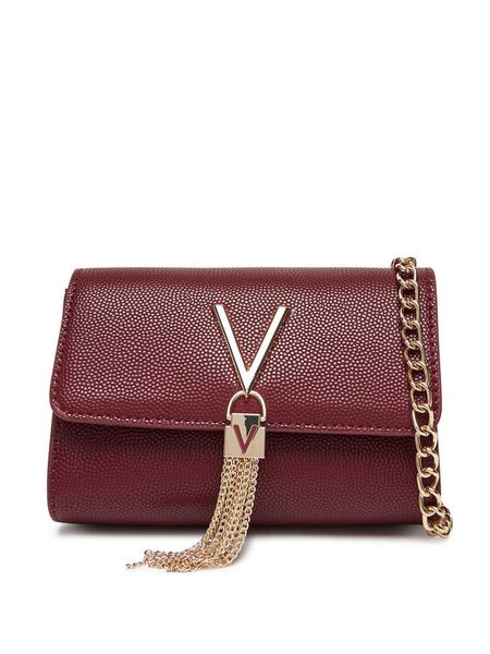 Valentino Torebka Divina VBS1R403G Bordowy. Czerwone torebki klasyczne damskie Valentino, bez wzorów, ze skóry, wizytowe, bez kołnierzyka, bez ramiączek. Za 199.99 zł.