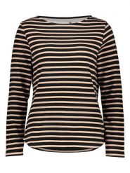 Juvia Koszulka w kolorze jasnobrązowo-czarnym rozmiar: XXS. Brązowe bluzki damskie JUVIA, xxs, bez wzorów, bez kołnierzyka, bez ramiączek. Za 164.95 zł.