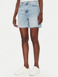 Calvin Klein Jeans Szorty jeansowe J20J225155 Niebieski Relaxed Fit. Niebieskie szorty damskie Calvin Klein Jeans, bez wzorów, z bawełny. Za 199.99 zł.