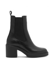 Gino Rossi Sztyblety FERGIE 2784440PE Czarny. Czarne botki damskie Gino Rossi, z materiału, bez obcasa, na słupku, bez zapięcia. Za 349.99 zł.