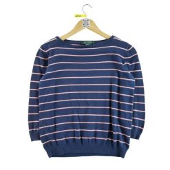 Second life - Damski sweter w kolorze granatowym - Stan dobry. Niebieskie swetry klasyczne damskie Ralph Lauren, bez kołnierzyka. Za 114.98 zł.