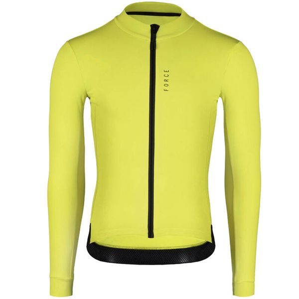 Koszulka rowerowa dla dorosłych z długim rękawem Force Endless ocieplana. Żółte t-shirty sportowe męskie FORCE, na jesień, l, z elastanu, bez ramiączek, na fitness i siłownię. Za 299.00 zł.