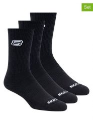 Skechers Skarpety (6 par) w kolorze czarnym rozmiar: 21-26. Czarne skarpetki męskie Skechers, bez wzorów, ze splotem. Za 34.99 zł.