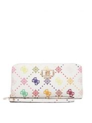 Guess Portfel Emelie Logo Slg SWGP99 28146 Biały. Białe portfele damskie Guess, z aplikacjami, ze skóry. Za 339.99 zł.