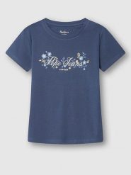 Pepe Jeans Koszulka w kolorze granatowym rozmiar: XL. Niebieskie bluzki damskie Pepe Jeans, xl, bez wzorów, z bawełny, bez kołnierzyka, bez ramiączek. Za 74.28 zł.