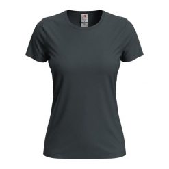 Koszulka Damska Classic Heather Organic Fitted T-shirt. Szare bluzki damskie Stedman, xs, bez wzorów, sportowe, bez kołnierzyka, bez ramiączek. Za 46.99 zł.
