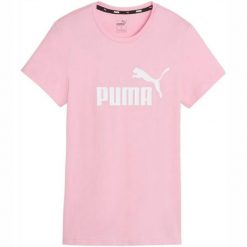 Damska Koszulka Z Logo Essential. Czerwone bluzki damskie Puma, bez wzorów, sportowe, bez kołnierzyka, bez ramiączek. Za 120.99 zł.