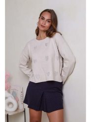 Soft Cashmere Sweter w kolorze beżowym rozmiar: 38/40. Brązowe swetry klasyczne damskie Soft Cashmere, bez kołnierzyka. Za 118.56 zł.