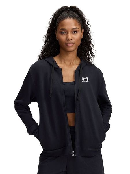 Under Armour Bluza "Rival Terry" w kolorze czarnym rozmiar: M. Czarne bluzy z kapturem damskie Under Armour, m. Za 166.10 zł.