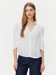 Morgan Bluzka 251-CALA Biały Regular Fit. Białe bluzki damskie Morgan, bez wzorów, z syntetyku, bez ramiączek. Za 149.99 zł.