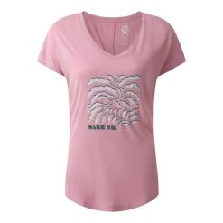Koszulka Damska Serene Leaves. Czerwone bluzki damskie Dare 2b, s, bez wzorów, sportowe, bez kołnierzyka, bez ramiączek. Za 45.99 zł.