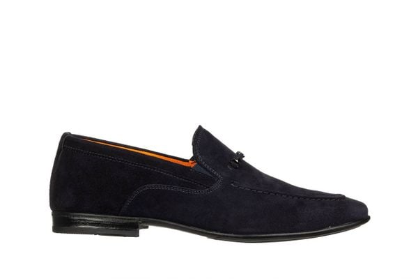 Mokasyny John Doubare D778-198B-29 Blue 104249, Granatowy, Skóra naturalna - 43. Niebieskie mokasyny męskie John Doubare, z materiału. W wyprzedaży za 359.10 zł.