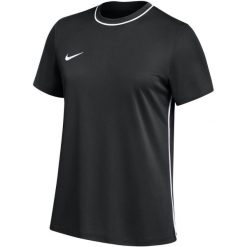 Koszulka damska Nike Dri-Fit Park 26. Czarne bluzki damskie Nike, l, bez wzorów, z poliesteru, sportowe, bez kołnierzyka, bez ramiączek. Za 66.99 zł.