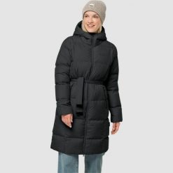 Kurtka uniwersalna damska Jack Wolfskin Frozen Lake. Czarne kurtki damskie Jack Wolfskin, uniwersalny, bez wzorów, z puchu, z kapturem. Za 1,149.99 zł.