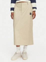Reebok Spódnica midi Stefania RK25700CCW Beżowy Regular Fit. Brązowe spódniczki damskie Reebok, m, bez wzorów, z bawełny, midi. Za 299.99 zł.