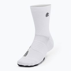 Skarpety męskie Under Armour Curry AD Playmaker 1P Mid. Białe skarpetki męskie Under Armour, bez wzorów. Za 69.99 zł.