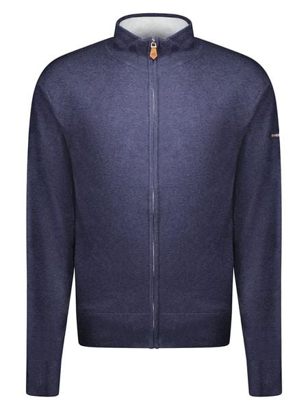 Geographical Norway Kardigan "Frest" w kolorze granatowym rozmiar: XL. Niebieskie kardigany męskie Geographical Norway, xl, bez wzorów, bez kołnierzyka. Za 109.95 zł.