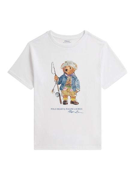 Polo Ralph Lauren T-Shirt 323B18890002 Biały Regular Fit. Białe t-shirty chłopięce Polo Ralph Lauren, bez wzorów, z bawełny, bez ramiączek. Za 289.99 zł.