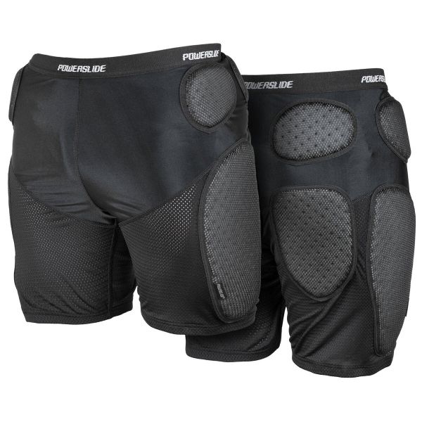 Spodenki Powerslide Protective Short Standard. Czarne szorty damskie POWERSLIDE, bez wzorów, z lycry, sportowe, z podwyższonym stanem. Za 249.50 zł.