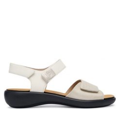 Sandały Josef Seibel. Żółte sandały damskie Josef Seibel, bez wzorów, bez obcasa, na płaskiej podeszwie. Za 369.99 zł.